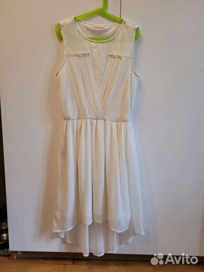Летнее белое платье xs