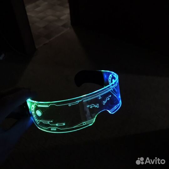 Неоновые очки рейв киберпанк