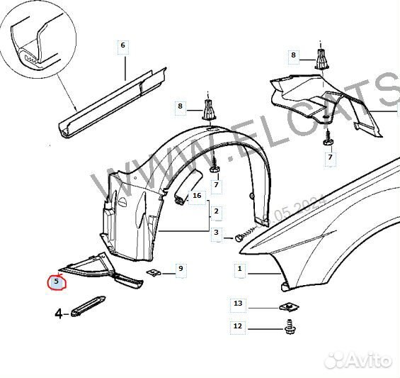 Кронштейн воздуховода переднего BMW 3 (E36)