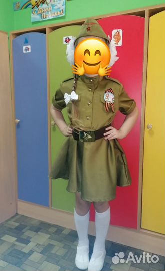 Платье для девочки военное