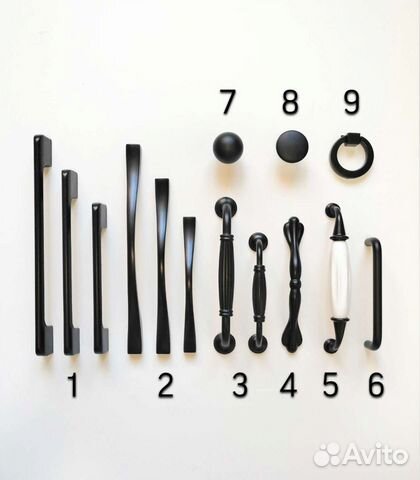 Мебельные ручки черные новые