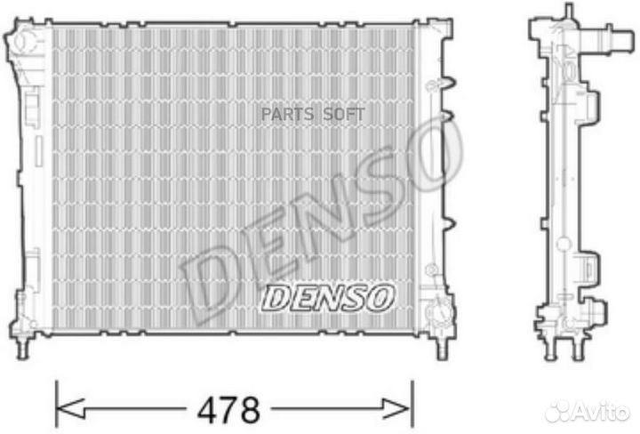 Denso DRM09043 Радиатор двигателя