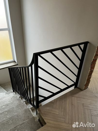 Лестница на металлокаркасе Ограждения