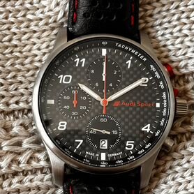 audi sport chronograph watch with carbon