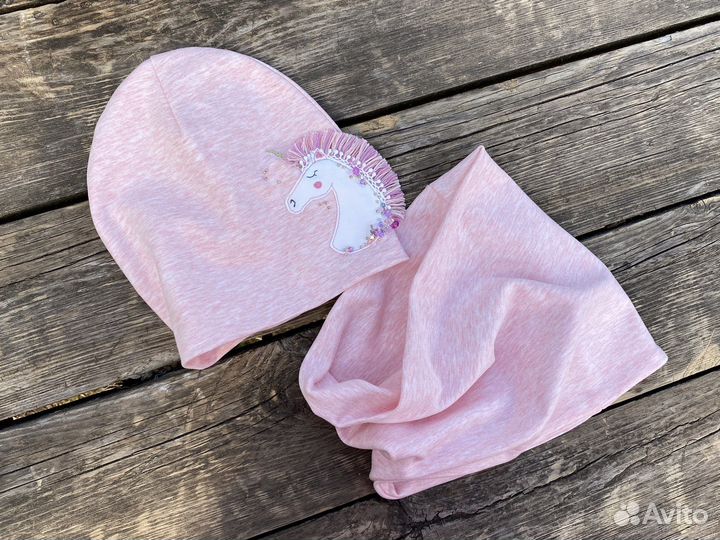 Шапочка и снуд на девочку