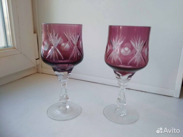 Фужеры СССР. Чешское стекло