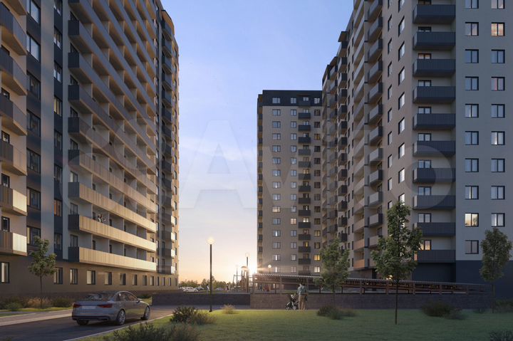 2-к. квартира, 51,6 м², 4/16 эт.