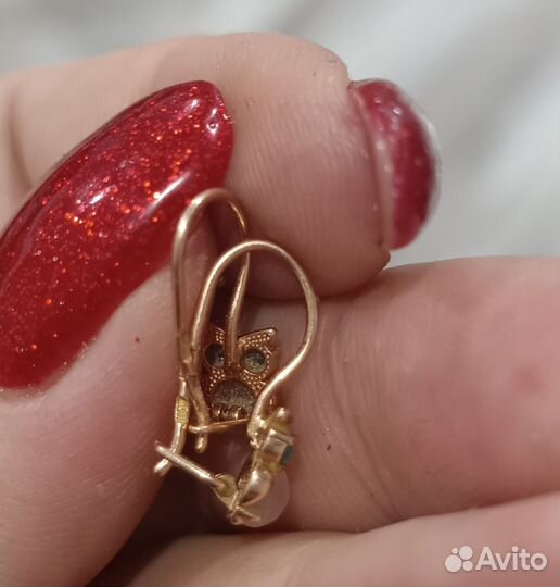 Золотые серьги для маленькой принцессы