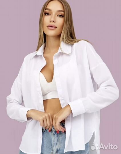 Рубашка белая женская