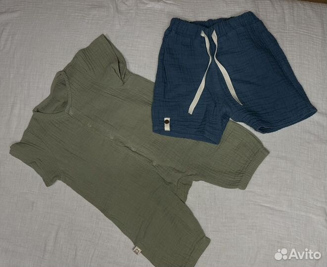 Муслиновый комбинезон и шорты 68