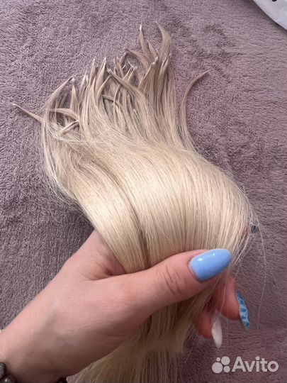 Волосы для наращивания 50 см блонд