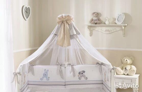 Бортики в кроватку Perina люкс сатин