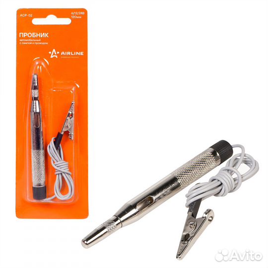 Пробник автомобильный с лампой и проводом металл 6