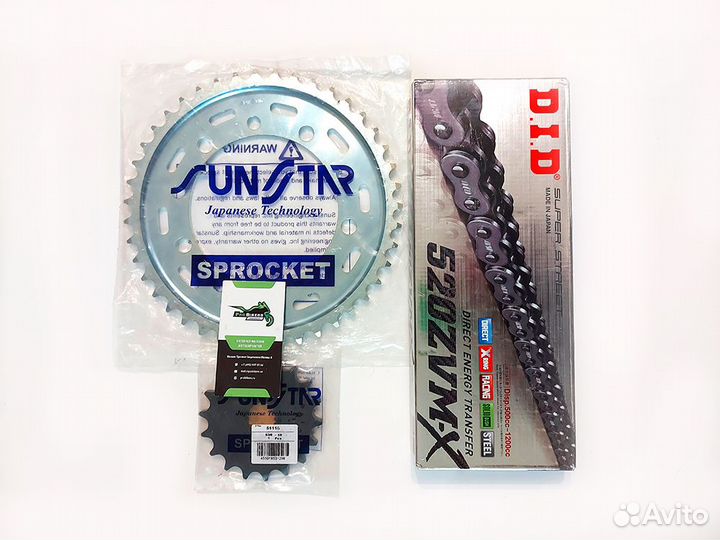 Цепь и звезды на BMW F650 1993-1996