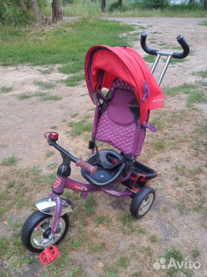 Велосипед коляска трёхколёсный с ручкой