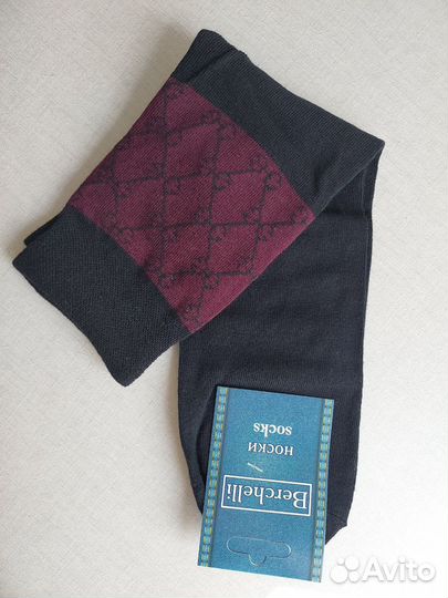 Носки мужские высокие, хлопок, набор 6 пар