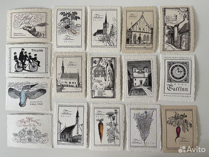 Эстонские открытки ручной работы с высокой печатью