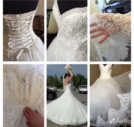 Свадебное платье 42 -44 -46пышное