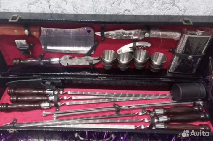 Шампурa подарочные в кейсе