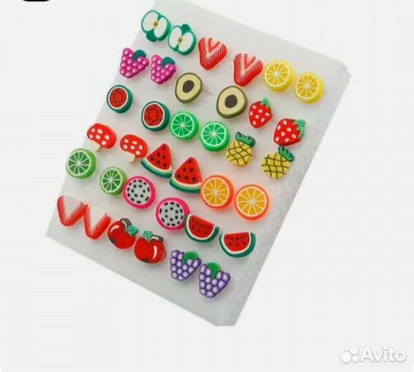 Серьги для девочек.18 пар. Комплект