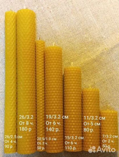 Свечи из вощины