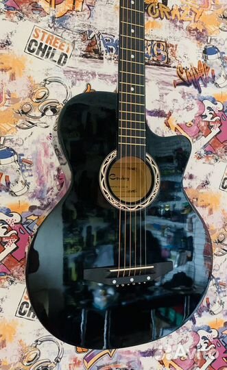 Гитара акустическая + каподастр