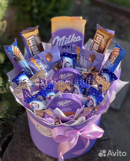 Шоколадный сладкий торт набор съедобный букет