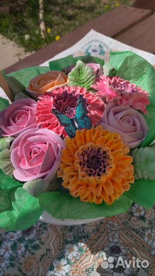 Сладкий букет из зефира