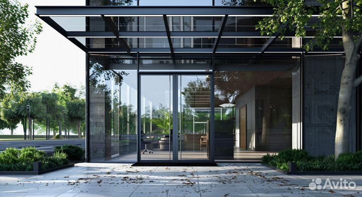 Стеклянный навес