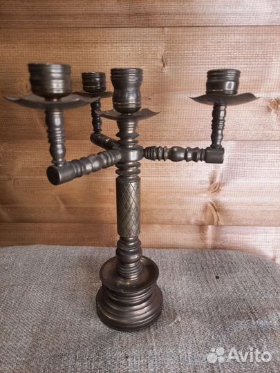 Подсвечник на 4 Свечи Латунь Бронза СССР