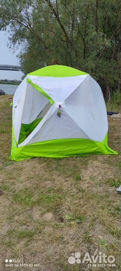 Палатка для рыбалки Лотос Куб 4 Компакт + дно