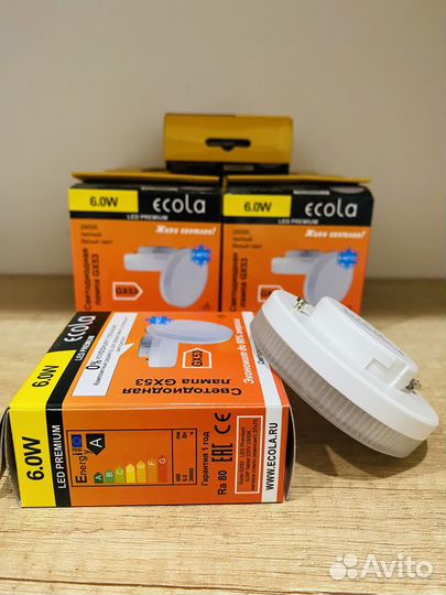Лампы светодиодные GX53 (Ecola) таблетки