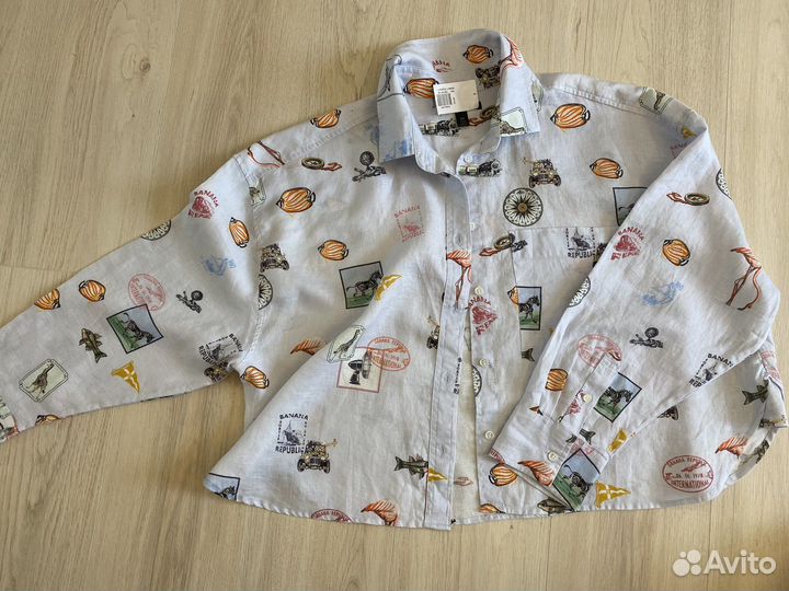 Рубашка женская новая, лен, разм 54-56