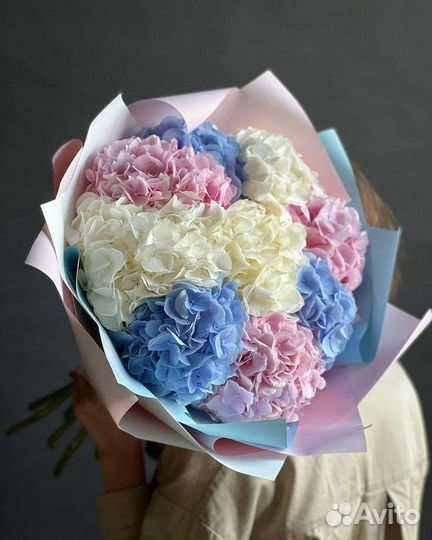 Живые цветы букеты гортензия, букет, доставка
