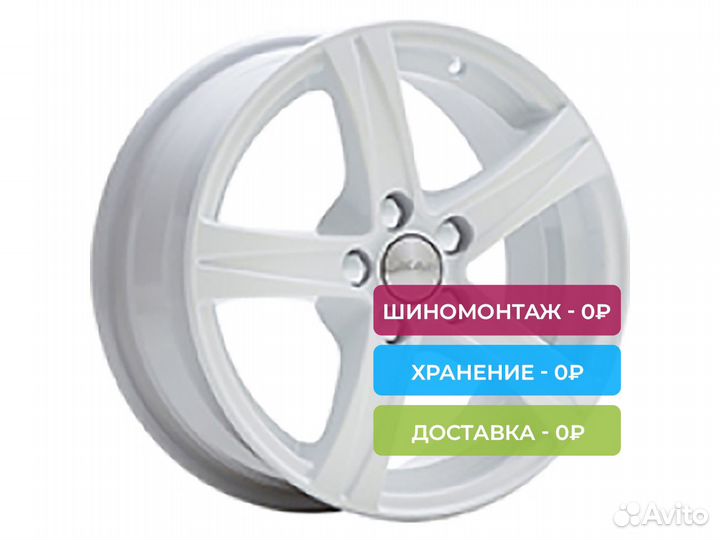R15 5x112 6,5J ET43 D57,1 Скад Sakura белый