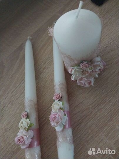 Свадебные свечи,ручная работа