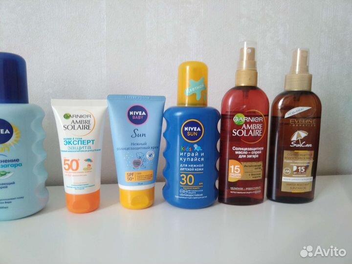 Солнцезащитные средства для детей и взрослых