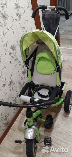 Детский 3х колесный велосипед с ручкой