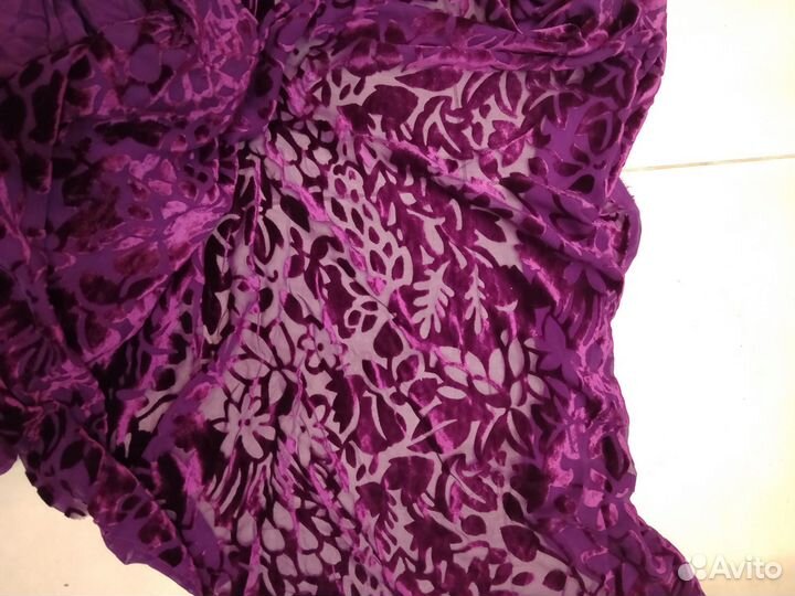 Отрез ткани бархат на шифоне