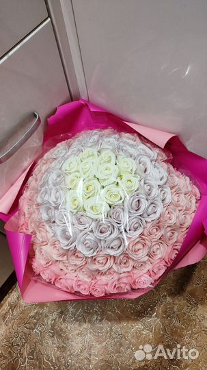 Букеты из мыльных роз
