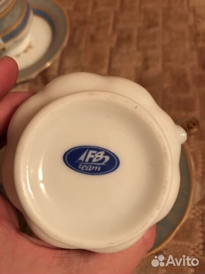 Сервиз чайный 5 персон Фарфор/ Позолота