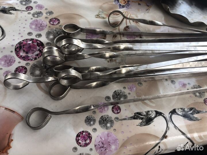 Комплект шампуров с тарелочками