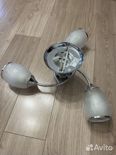 Люстра рожковая потолочная бу