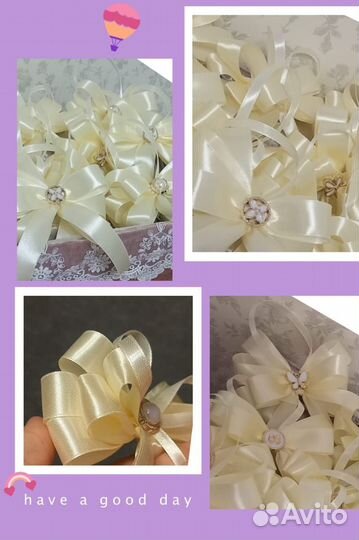 Набор бантов на ёлку 5 шт 450