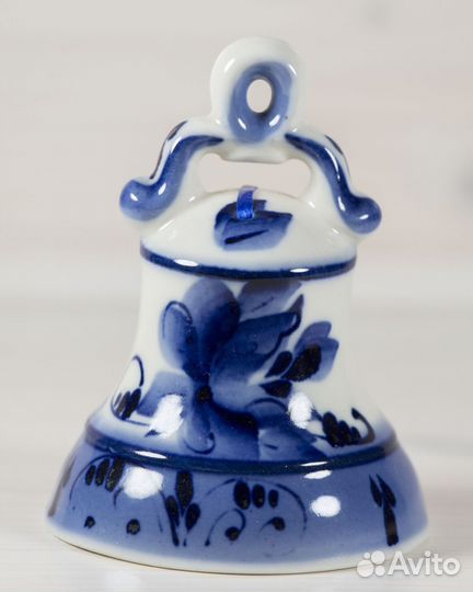 Фигурка колокольчик сувенир Санкт-Петербург Гжель