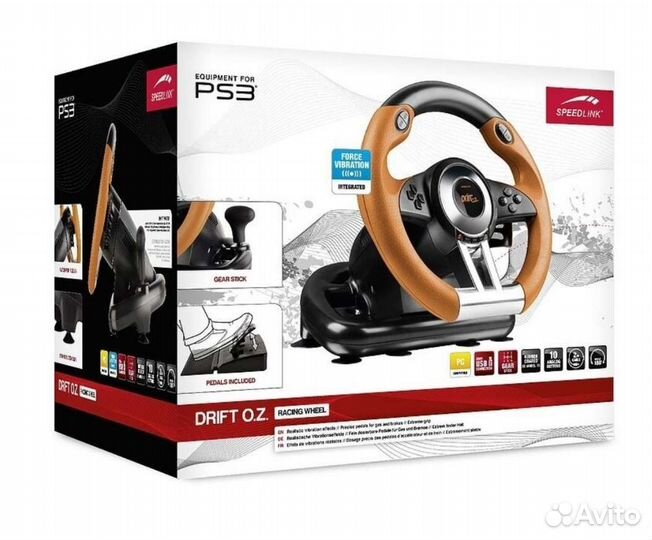 Игровой руль с педалями для пк