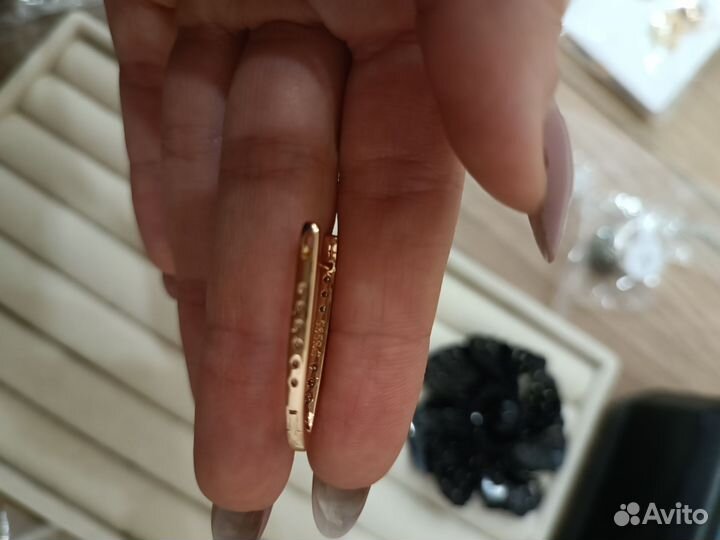 Серьги позолоченные