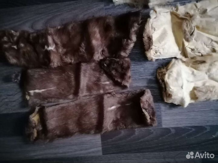 Мех норки и серой нутрии