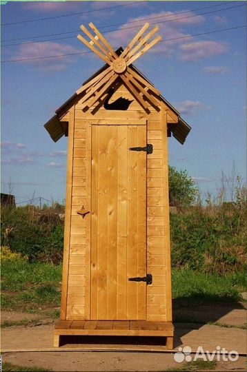Уличный туалет деревянный С878