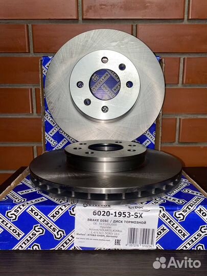 Передний тормозной диск Hyundai Solaris/Kia RIO